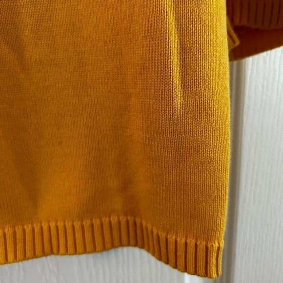 🌼🌼 Christopher & Banks Button sweater Yellow Large 3/4 sleeves EUC - Picture 4 of 11